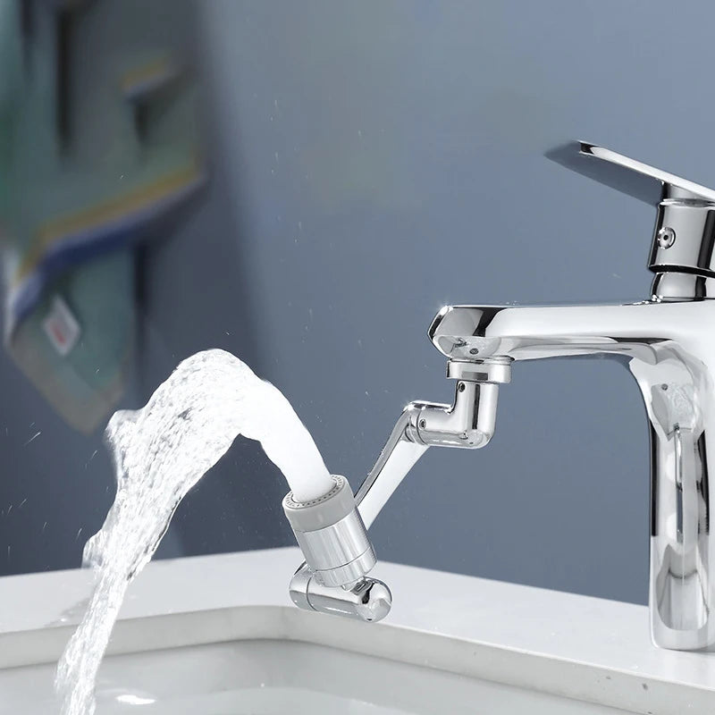 Mechanical Arm Universal Faucet Extender Bathroom Wash Face Brushing Teeth Rotating Faucet Joint 1080 Degree Universal Artifact