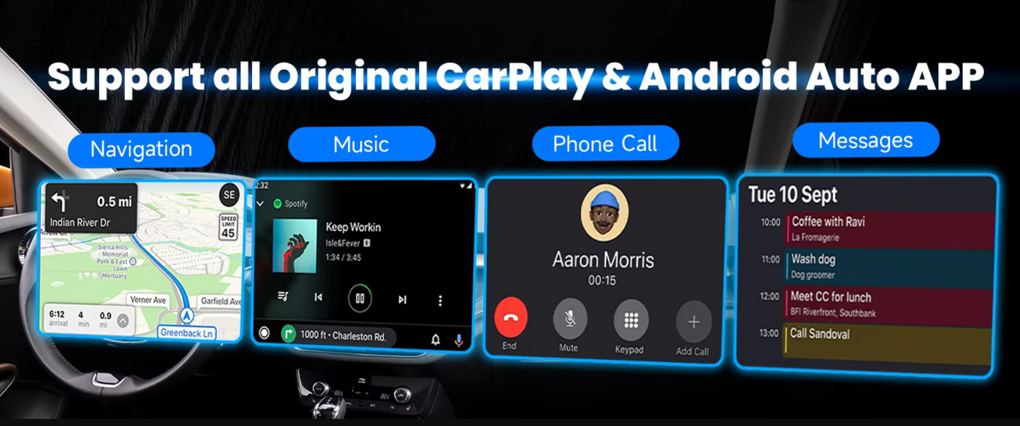 Wireless CarPlay & Android Auto Adapter – Plug & Play Bluetooth Car Dongle