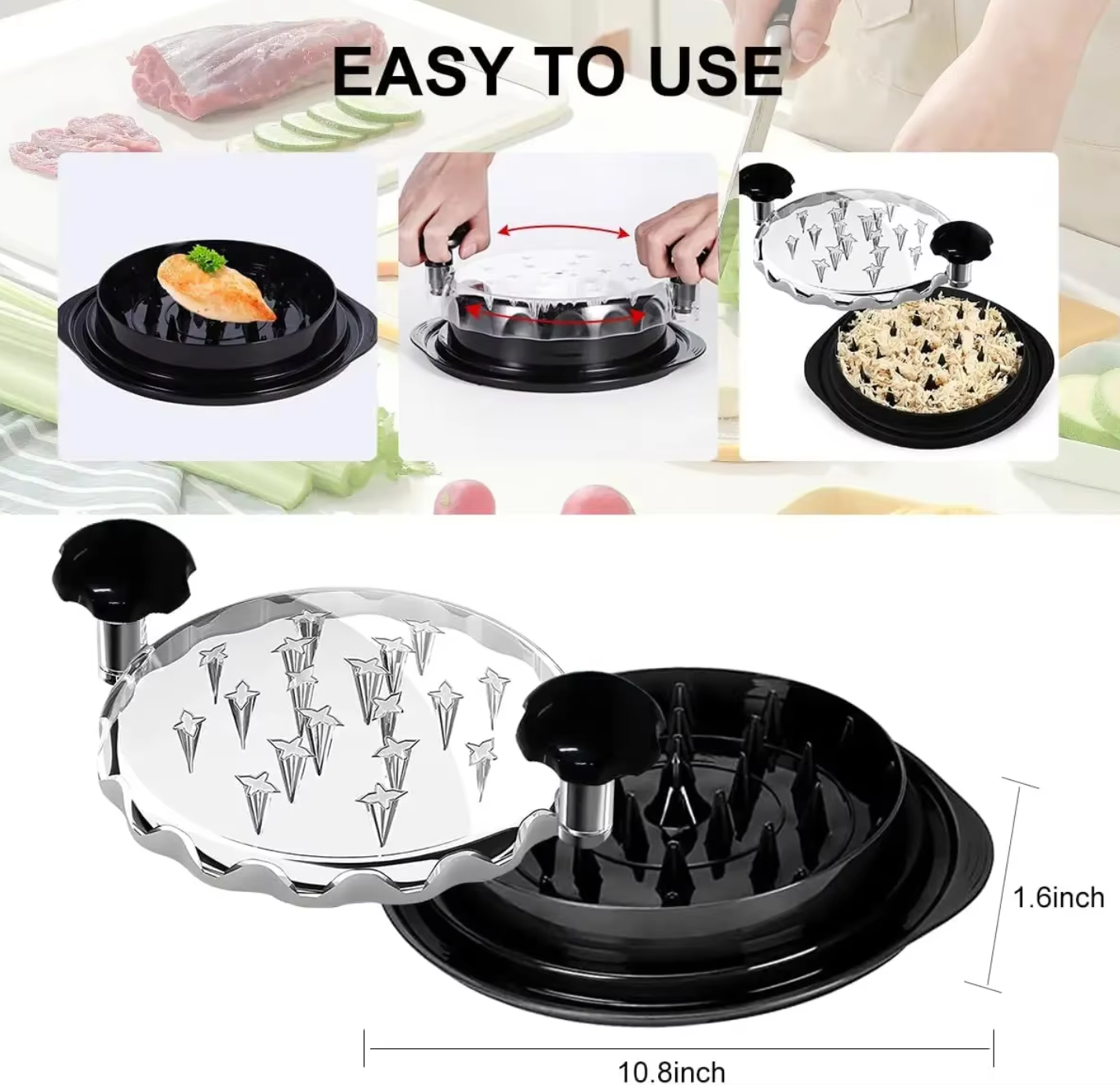 Chicken Shredder Tool for Easy Meat Separation and Grinding
