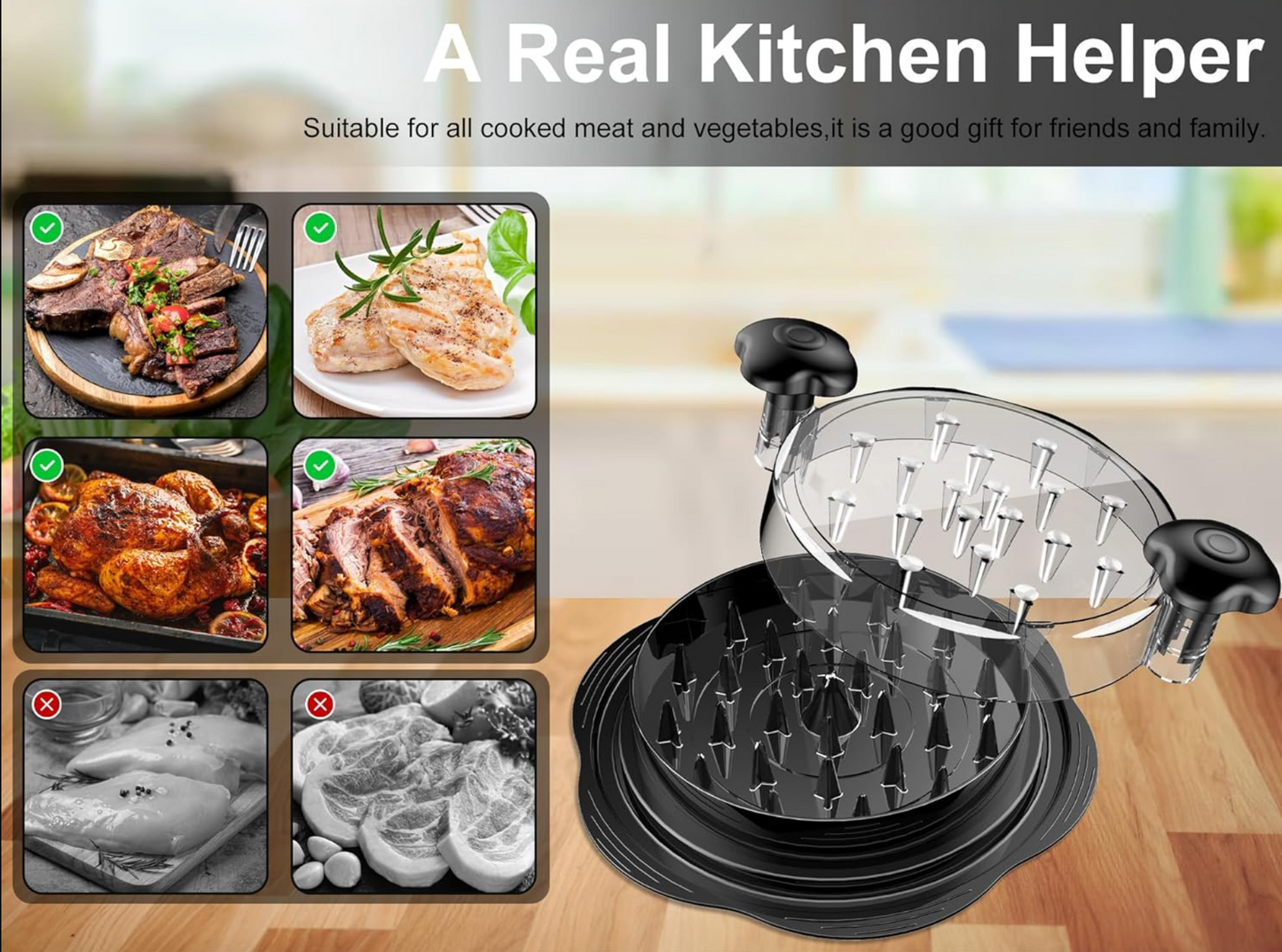 Chicken Shredder Tool for Easy Meat Separation and Grinding