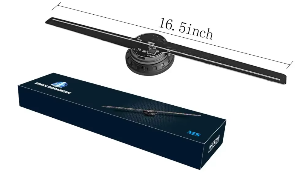 43CM 360° 3D LED Holographic Display Projector