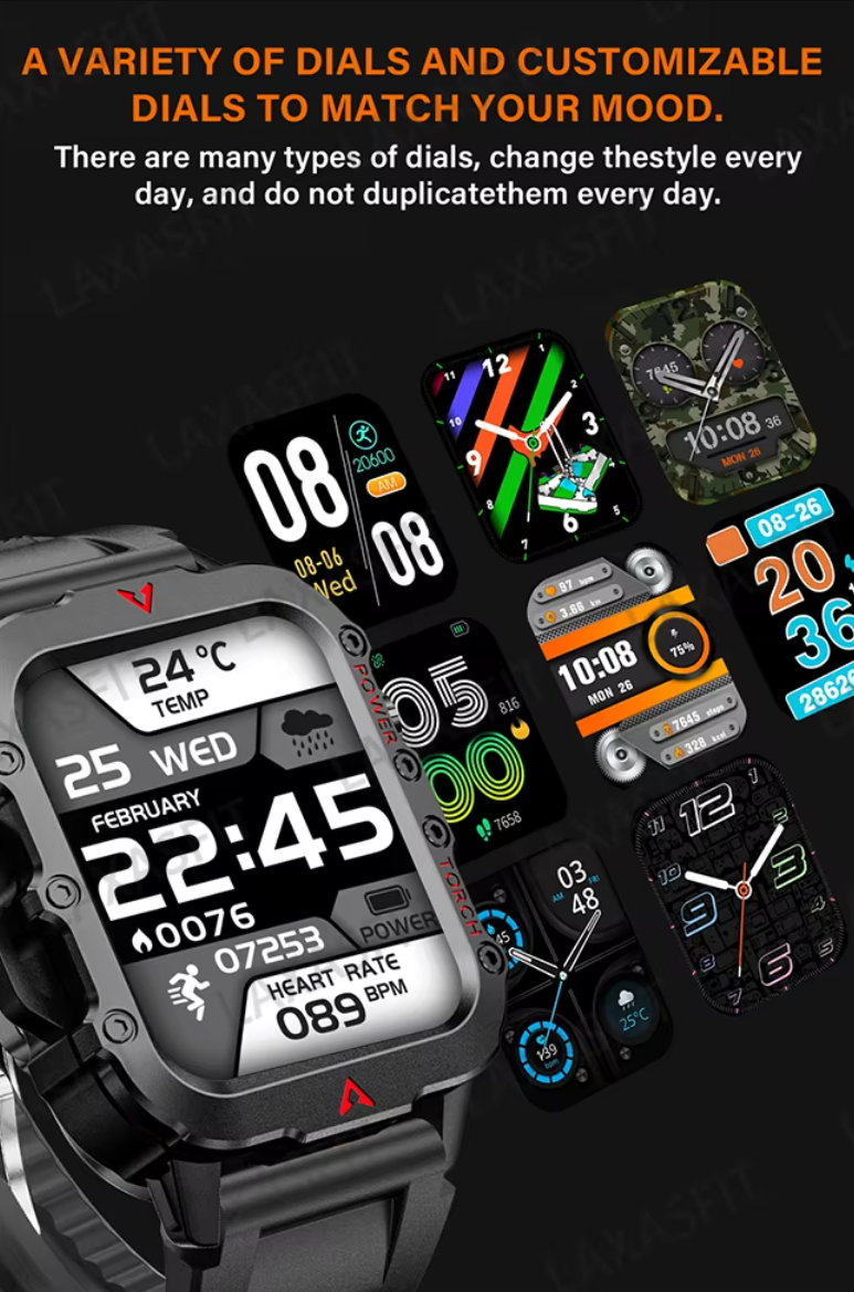 Smart Watch – Bluetooth Calls, Fitness & Health Tracker
