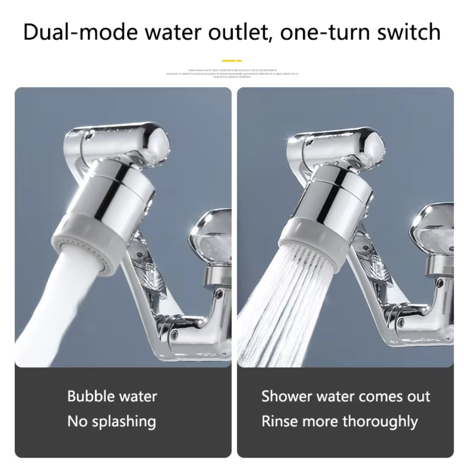 Robotic Arm Faucet Extender – 1080° Swivel, Dual-Mode Water Flow