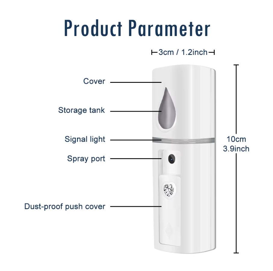 Nano Facial Steamer – Mini Portable Hydration Sprayer for Skin Moisturizing & Makeup Refresh