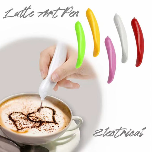 Latte Art Electrical Drawing Pen Coffee Carving Pen Coffee Stencils Cake Spice Cappuccino Decoration Pen Baking Coffee Stencils