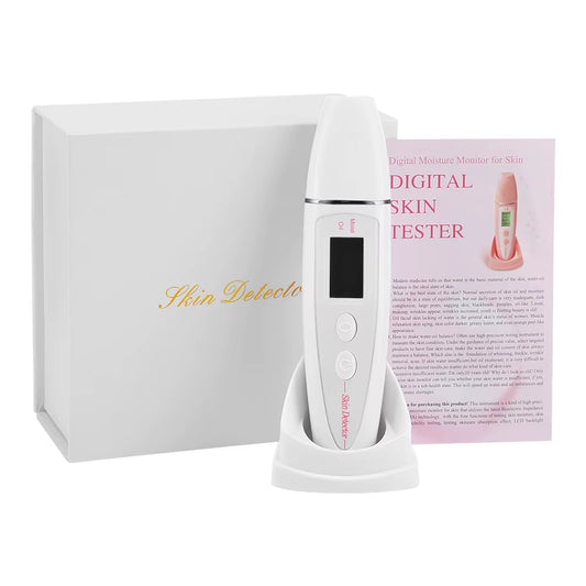 Digital Skin Tester Moisture Oil Test Meter Face Detector Facial Skin Moisture&Oil Content Skin Analyzer for Forehead Cheek