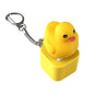 Duckling Quack Fidgety Toy, Duck Keyboard Keycap Regulator Rattle Button Sound Keychain Decorative Ornament