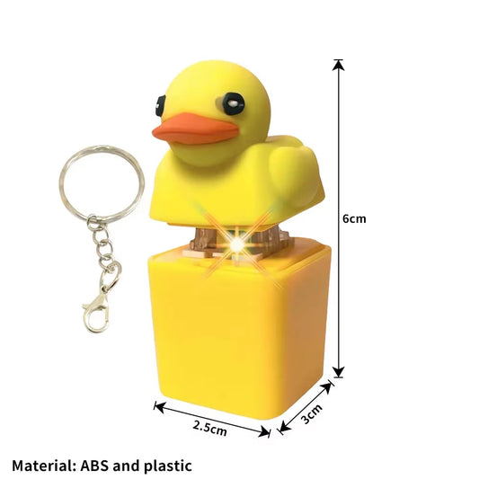 Duckling Quack Fidgety Toy, Duck Keyboard Keycap Regulator Rattle Button Sound Keychain Decorative Ornament