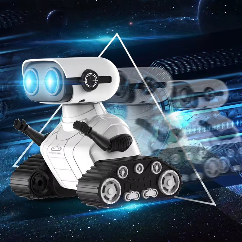2.4G Rc Robot Toy Children Rechargeable RC Robot Boy Girl Toys with Music and LED Eyes Children'S Christmas Gifts