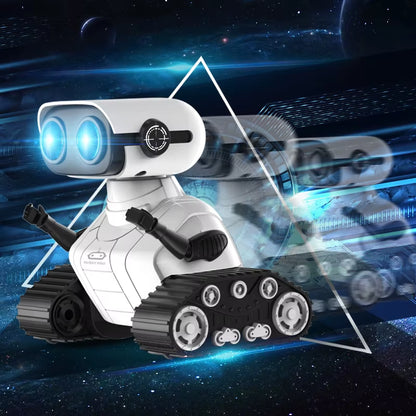 2.4G Rc Robot Toy Children Rechargeable RC Robot Boy Girl Toys with Music and LED Eyes Children'S Christmas Gifts