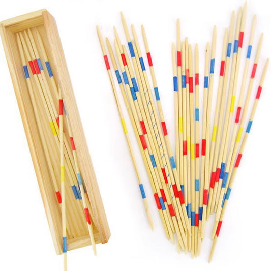 1 Set Traditional Mikado Spiel Pick up Sticks with Box Multiplayer Game Baby Educational Wooden Board Games Stick Drop Shipping