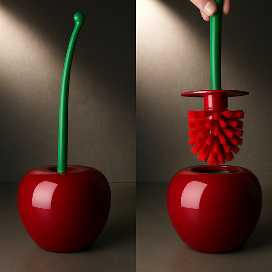 Sweet Cherry Style Toilet Brush and Holder