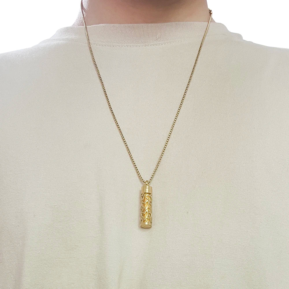 Golden Aromatherapy Necklace Diffuser Pendant Stainless Steel Locket Aroma Perfume Oils Essential Oil Diffuser Pendant Necklace