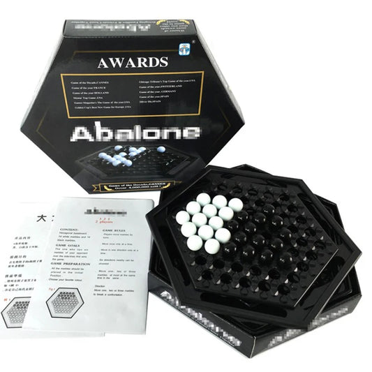 Abalone Table Games Portable Chess Set Family Board Game for Children Kids