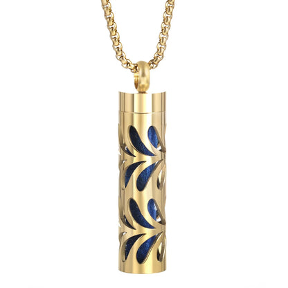 Golden Aromatherapy Necklace Diffuser Pendant Stainless Steel Locket Aroma Perfume Oils Essential Oil Diffuser Pendant Necklace