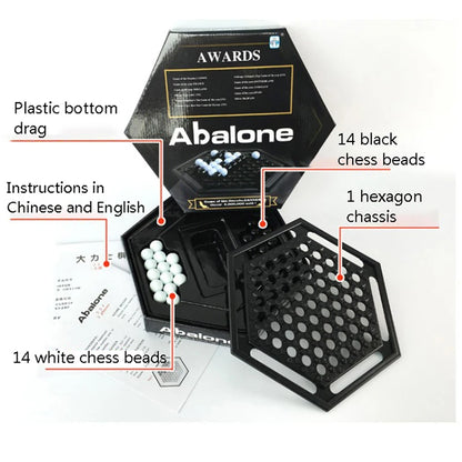 Abalone Table Games Portable Chess Set Family Board Game for Children Kids
