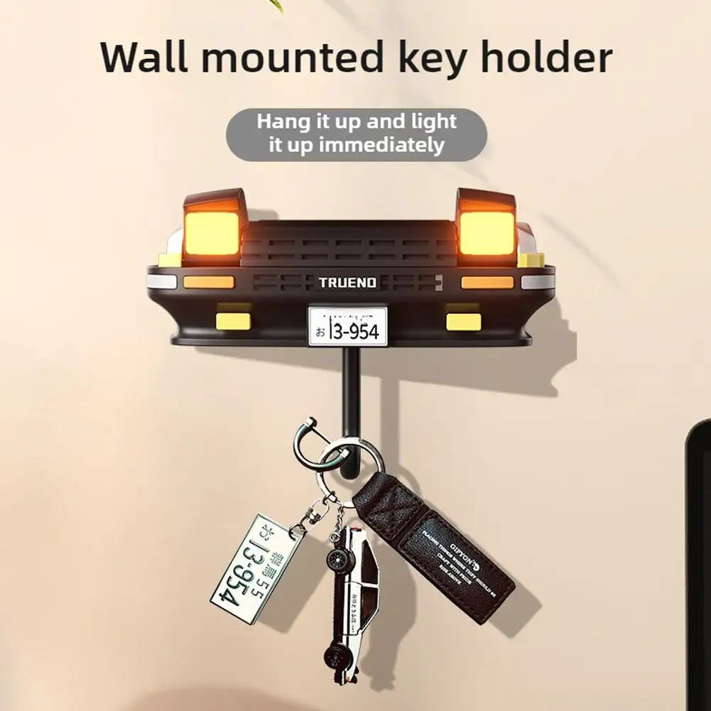 AE86 Car Headlight Key Holder Decor Creative Senior Key Hanger Wall-Mounted Home Key Hooks Room Wall Decoration Enthusiasts Gift