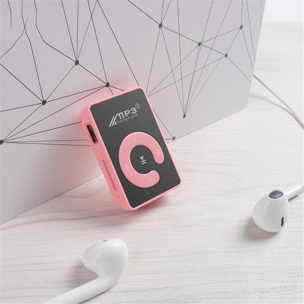 C Key Portable Mini Clip USB MP3 Player Walkman Music Media Player Support Micro SD TF Card Fashion Hifi MP3 for Outdoor Sports