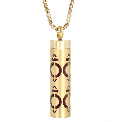 Golden Aromatherapy Necklace Diffuser Pendant Stainless Steel Locket Aroma Perfume Oils Essential Oil Diffuser Pendant Necklace