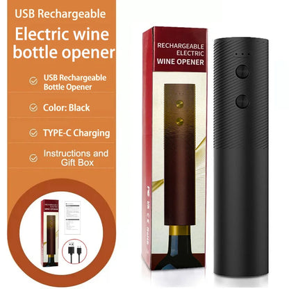 Electric Wine Bottle Opener Automatic Red Wine Corkscrew Rechargeable Wine Opener One-Click Button Wine Tools Kitchen Products
