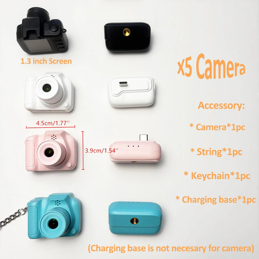 X5 Mini Camera Keychain Retro Camera HD 1080P Portable USB Video Recorder for Birthday Camera Recorder Mini Camcorder