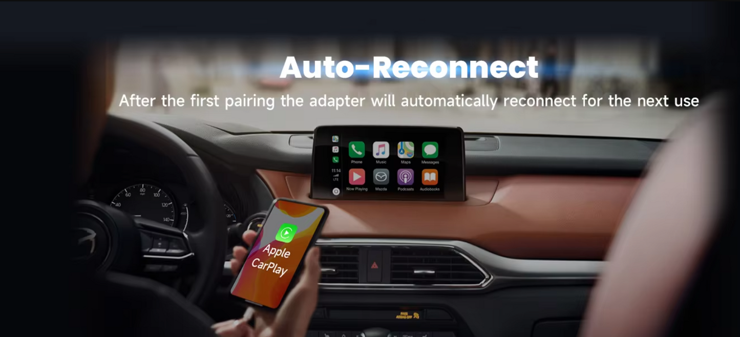 Wireless CarPlay & Android Auto Adapter – Plug & Play Bluetooth Car Dongle