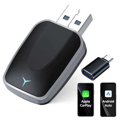 Wireless CarPlay & Android Auto Adapter – Plug & Play Bluetooth Car Dongle