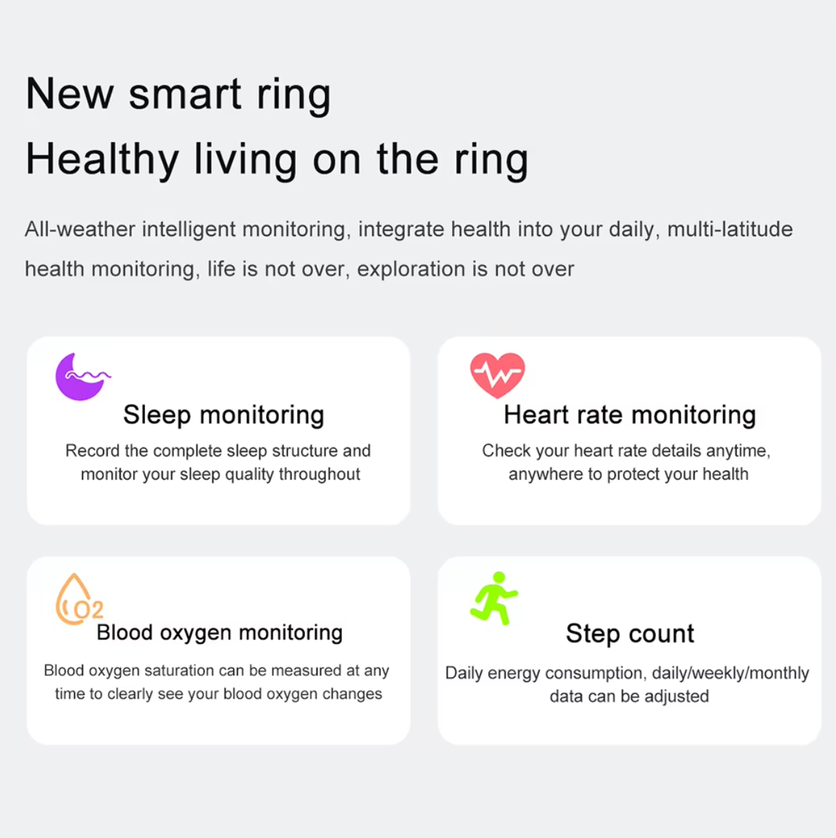Smart Ring – Fitness & Health Tracker | Waterproof | Stylish | All-in-One Health Monitor