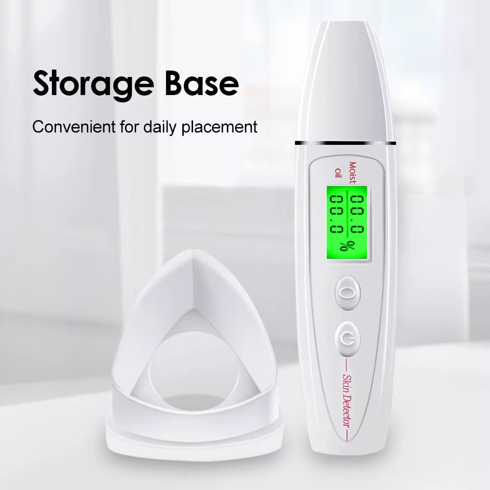Digital Skin Tester Moisture Oil Test Meter Face Detector Facial Skin Moisture&Oil Content Skin Analyzer for Forehead Cheek