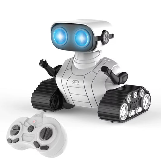 2.4G Rc Robot Toy Children Rechargeable RC Robot Boy Girl Toys with Music and LED Eyes Children'S Christmas Gifts