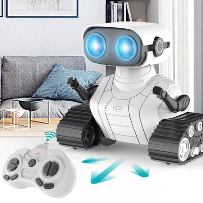 2.4G Rc Robot Toy Children Rechargeable RC Robot Boy Girl Toys with Music and LED Eyes Children'S Christmas Gifts