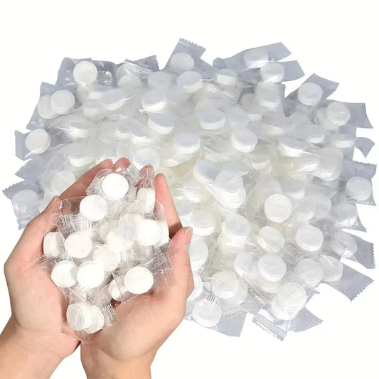 50Pcs Portable Compressed Towel Disposable Face Cleaning Soft Compressed Hand Wipe Towel Non-Woven Makeup Wipes